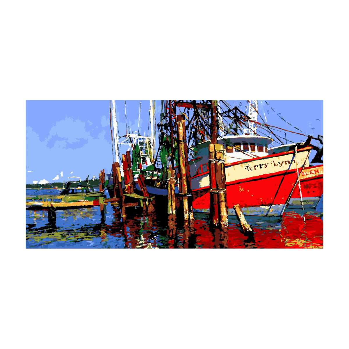 Harbor Fishing Boat - 40x50 cm paint by numbers kit
