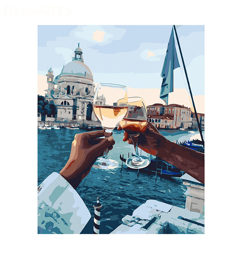 Venetian Sunset Toast - 40x50 cm paint by numbers kit