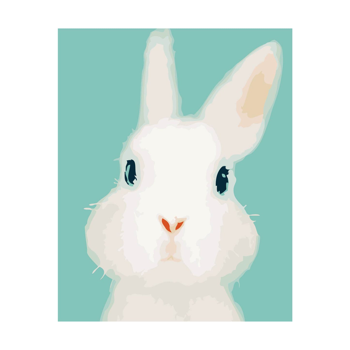 Sweet White Bunny - 40x50 cm paint by numbers kit