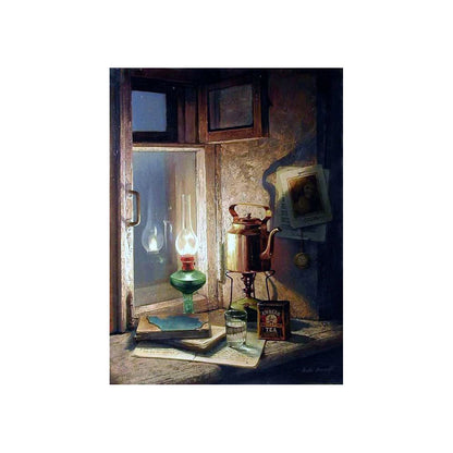 Vintage Window Lamp - 40x50 cm paint by numbers kit
