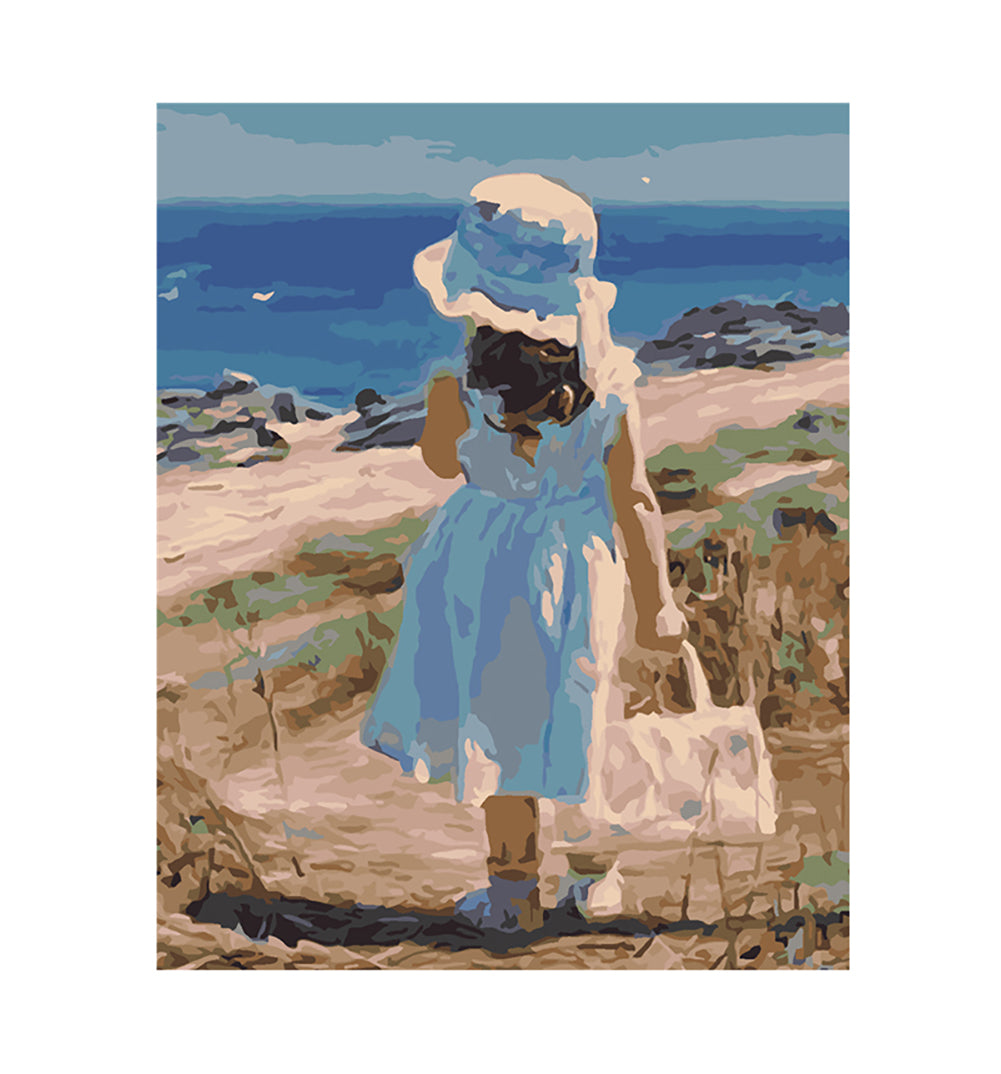 Seaside Blue Dress - 40x50 cm paint by numbers kit