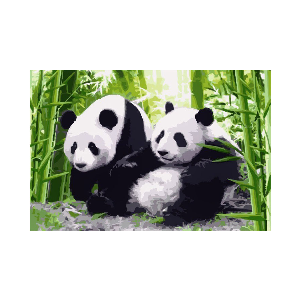 Panda Bamboo Pair - 40x50 cm paint by numbers kit