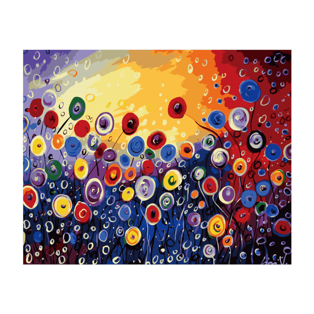 Whimsical Circle Garden - 40x50 cm paint by numbers kit