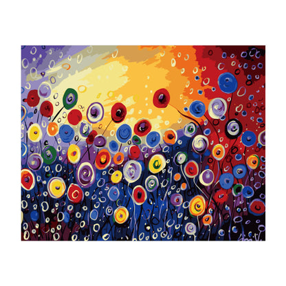 Whimsical Circle Garden - 40x50 cm paint by numbers kit