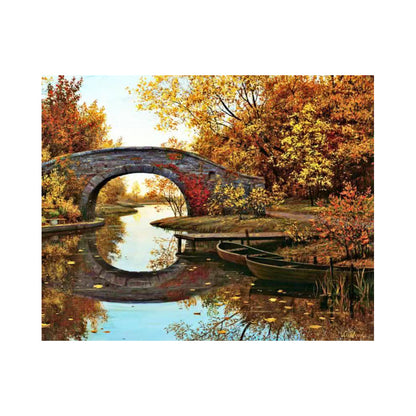Autumn Stone Bridge - 40x50 cm paint by numbers kit