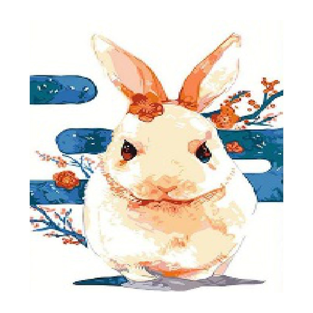 Sweet Floral Bunny - 40x50 cm paint by numbers kit