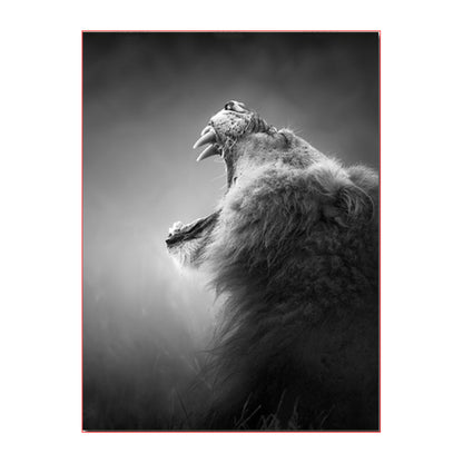 Roaring Bear in Black and White - 40x50 cm paint by numbers kit