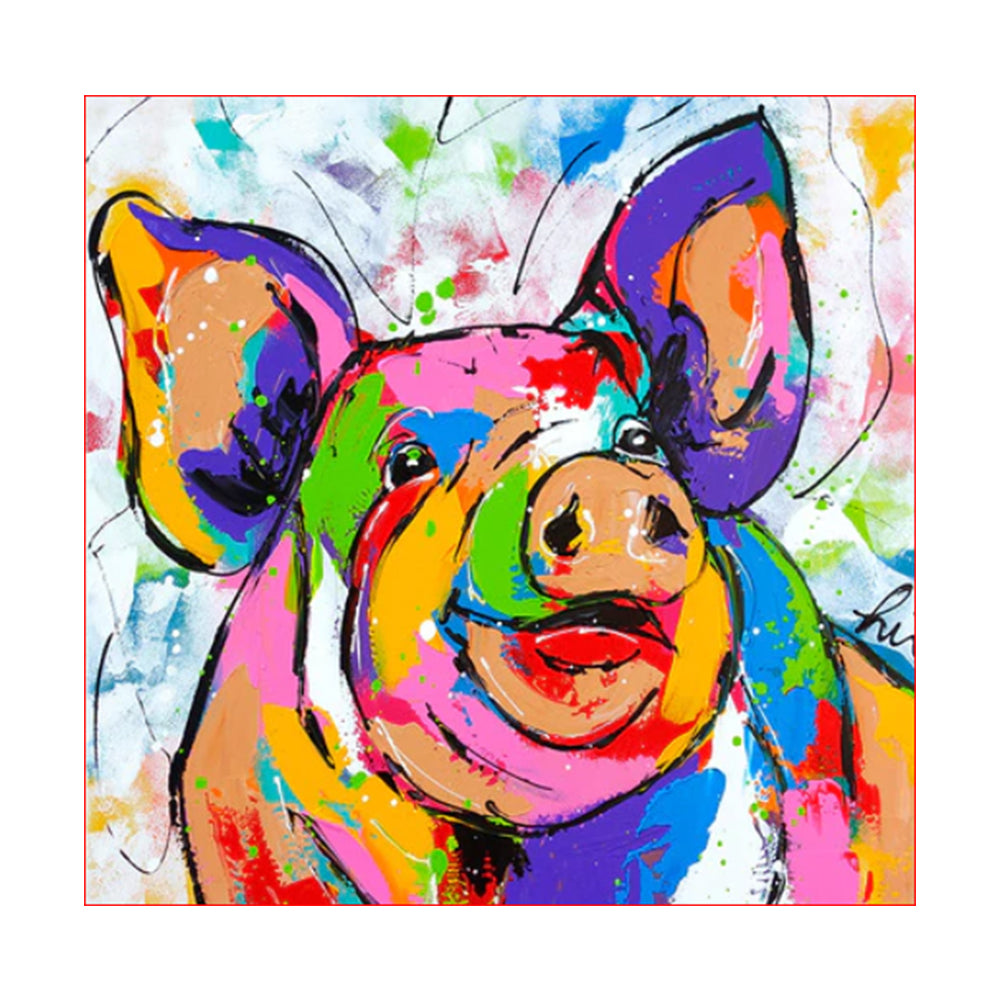 Color Splash Piglet - 40x50 cm paint by numbers kit