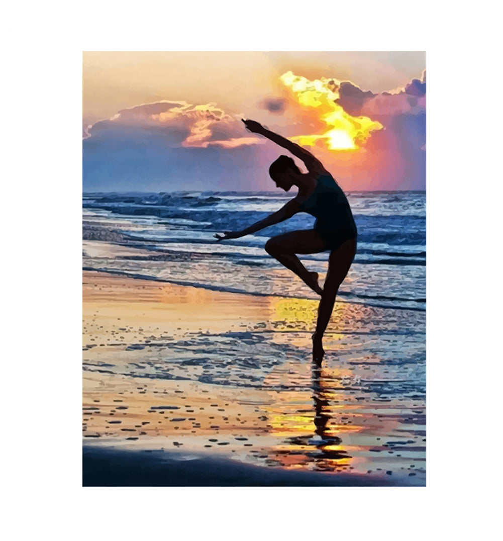 Beach Sunset Dancer - 40x50 cm paint by numbers kit