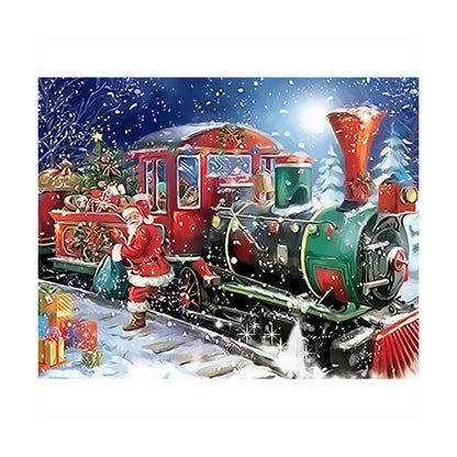 Santa Christmas Train - 40x50 cm paint by numbers kit