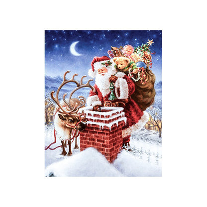 Santa on the Rooftop - 40x50 cm paint by numbers kit