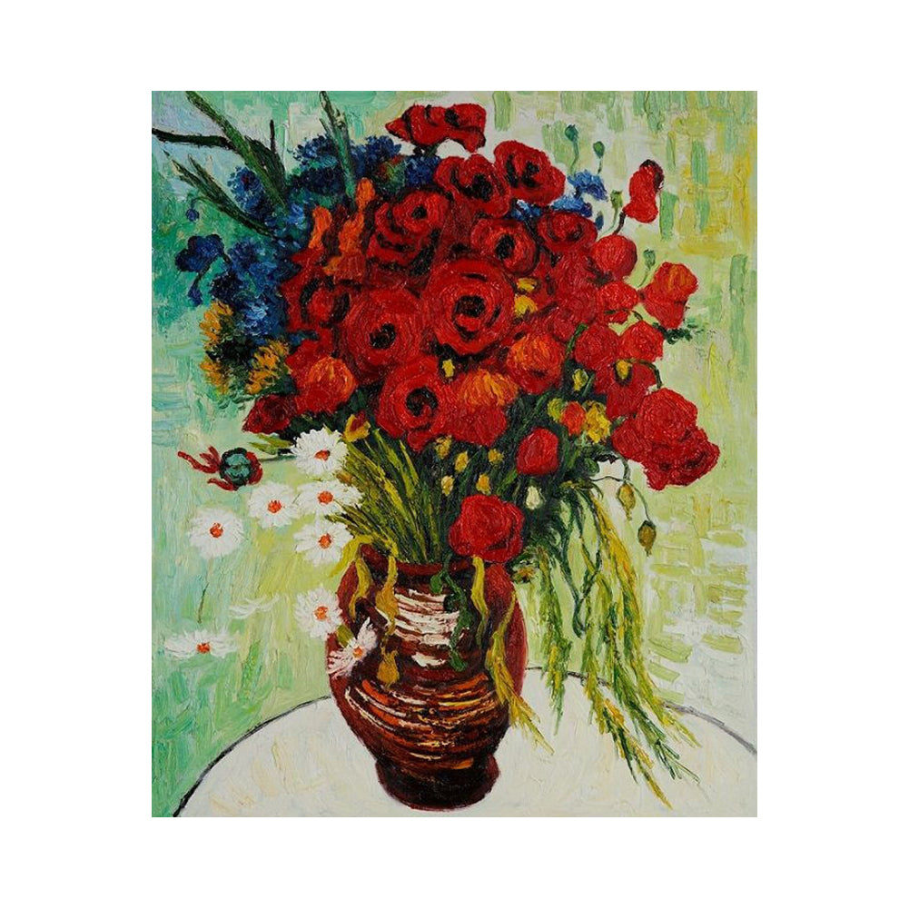 Red Poppies and Daisies - 40x50 cm paint by numbers kit