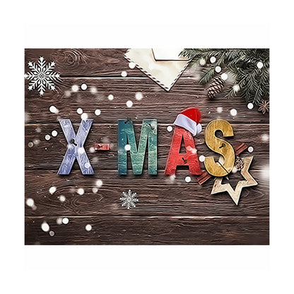 Christmas Wooden Letters - 40x50 cm paint by numbers kit