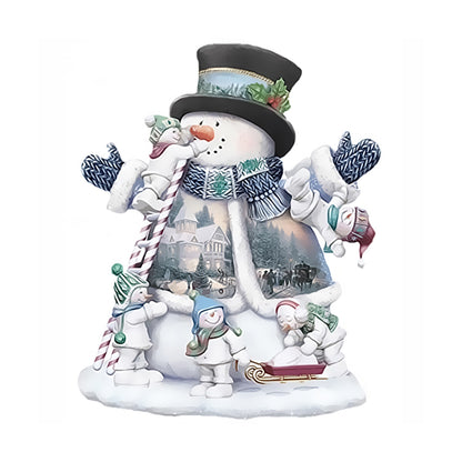Snowman Winter Family - 40x50 cm paint by numbers kit