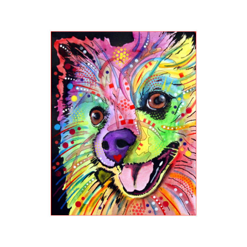 Rainbow Happy Dog - 40x50 cm paint by numbers kit