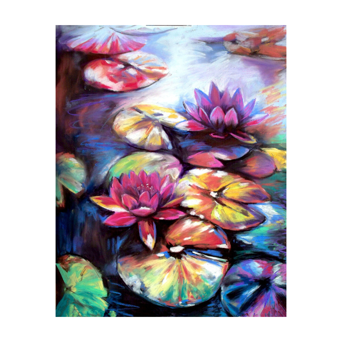 Colorful Water Lily Pond - 40x50 cm paint by numbers kit