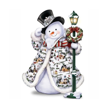 Snowman by the Lamppost - 40x50 cm paint by numbers kit