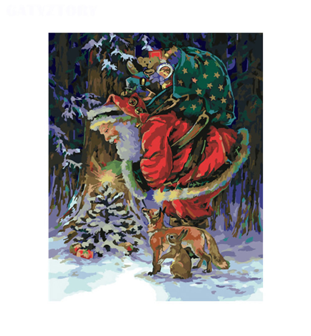 Santa's Woodland Journey - 40x50 cm paint by numbers kit