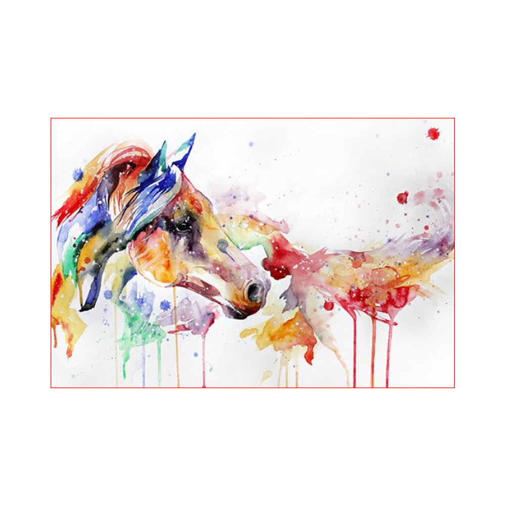 Rainbow Watercolor Horse - 40x50 cm paint by numbers kit