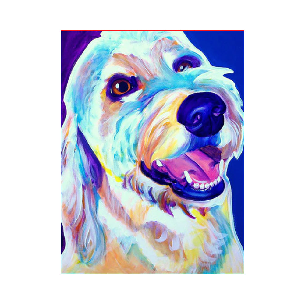 Radiant Happy Dog - 40x50 cm paint by numbers kit