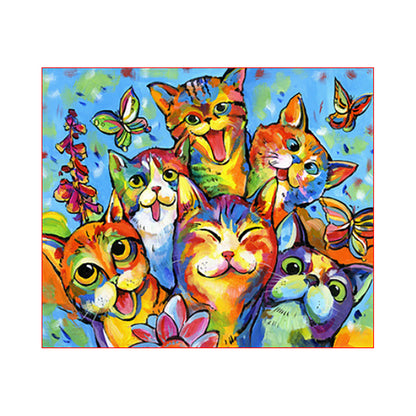 Playful Colorful Cats - 40x50 cm paint by numbers kit