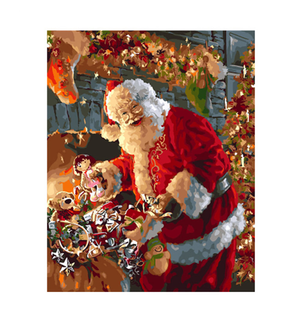 Smiling Santa with Toys - 40x50 cm paint by numbers kit
