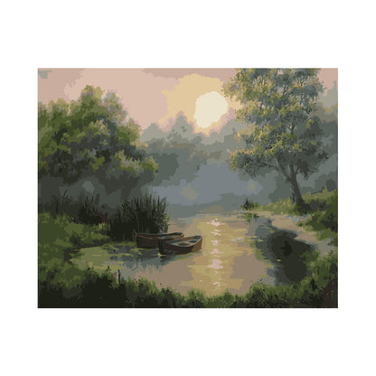 Quiet River at Sunrise - 40x50 cm paint by numbers kit