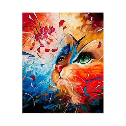 Vibrant Abstract Cat - 40x50 cm paint by numbers kit