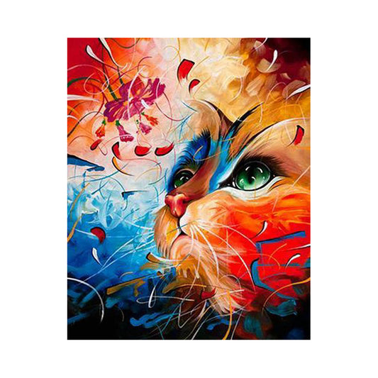 Vibrant Abstract Cat - 40x50 cm paint by numbers kit