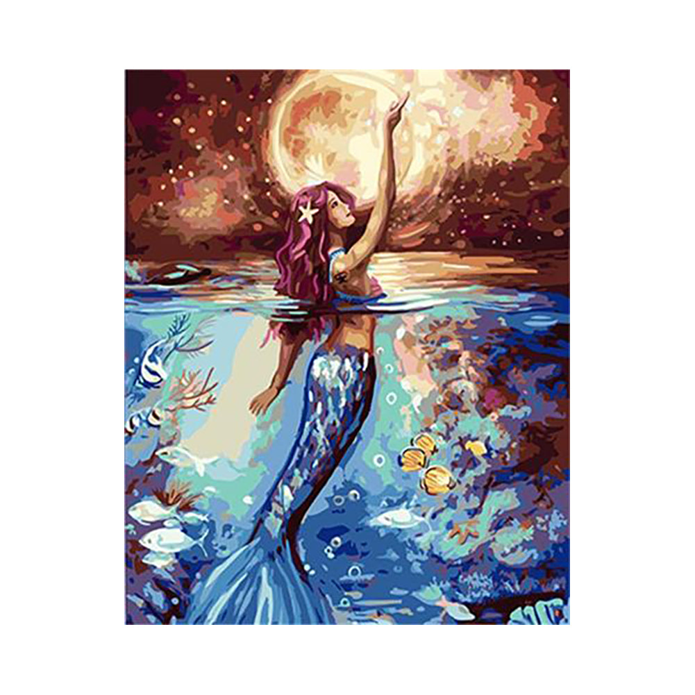 Mermaid Beneath the Moon - 40x50 cm paint by numbers kit