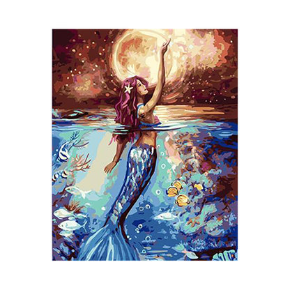 Mermaid Beneath the Moon - 40x50 cm paint by numbers kit