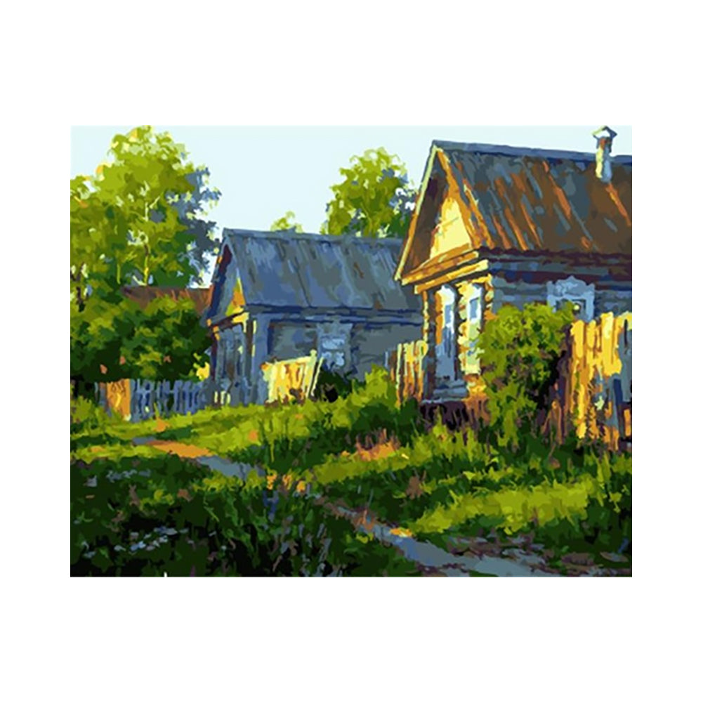 Rustic Country Cottages - 40x50 cm paint by numbers kit