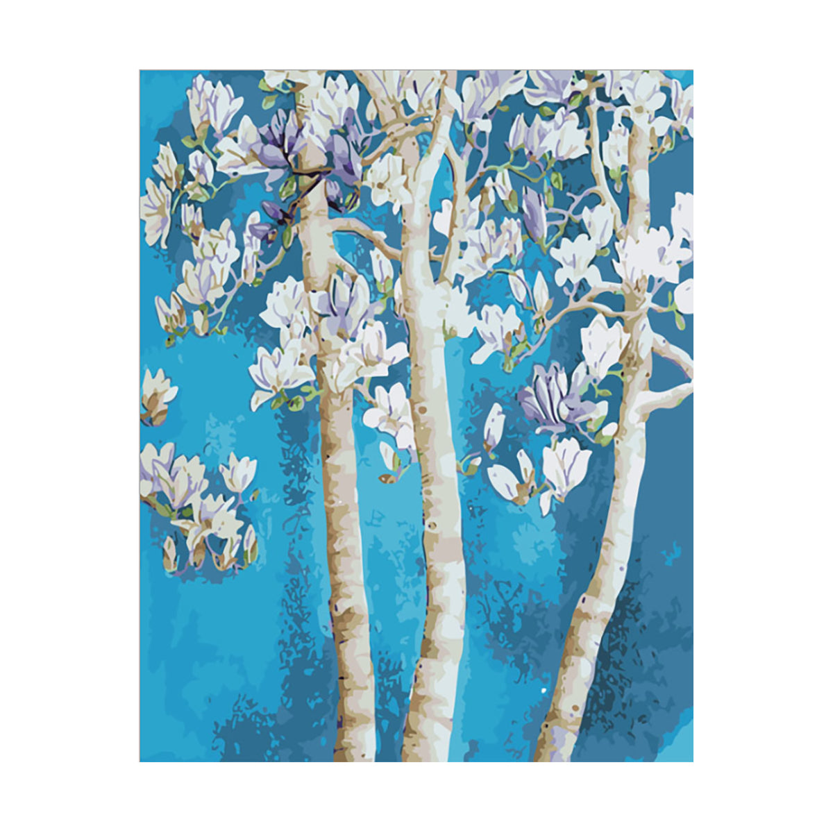 White Magnolia Blossoms - 40x50 cm paint by numbers kit