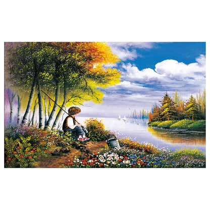 Quiet Lakeside Fishing - 40x50 cm paint by numbers kit