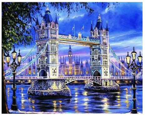 Tower Bridge at Twilight - 40x50 cm paint by numbers kit