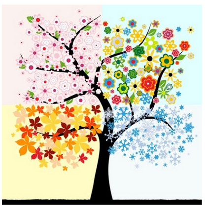 Four Seasons Tree - 40x50 cm paint by numbers kit