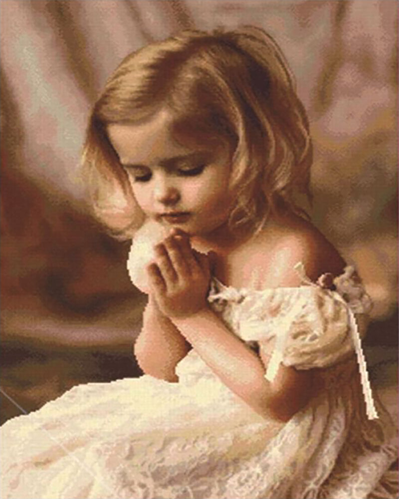 Little Girl in Prayer - 40x50 cm paint by numbers kit