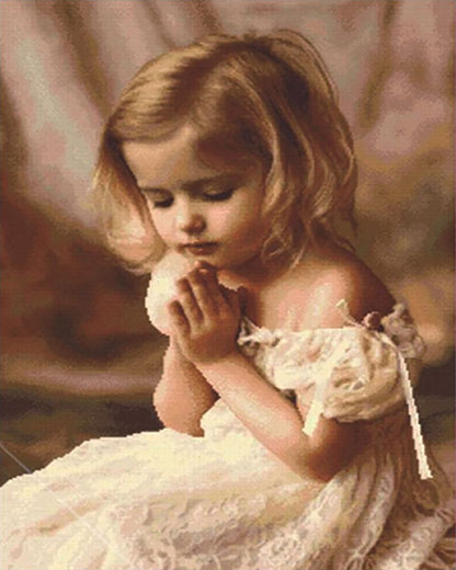 Little Girl in Prayer - 40x50 cm paint by numbers kit