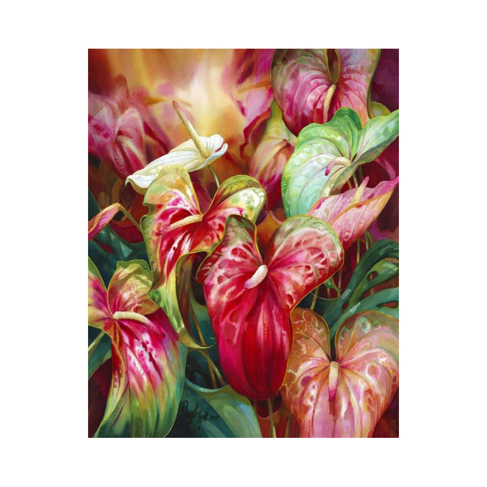 Tropical Anthurium Bloom - 40x50 cm paint by numbers kit
