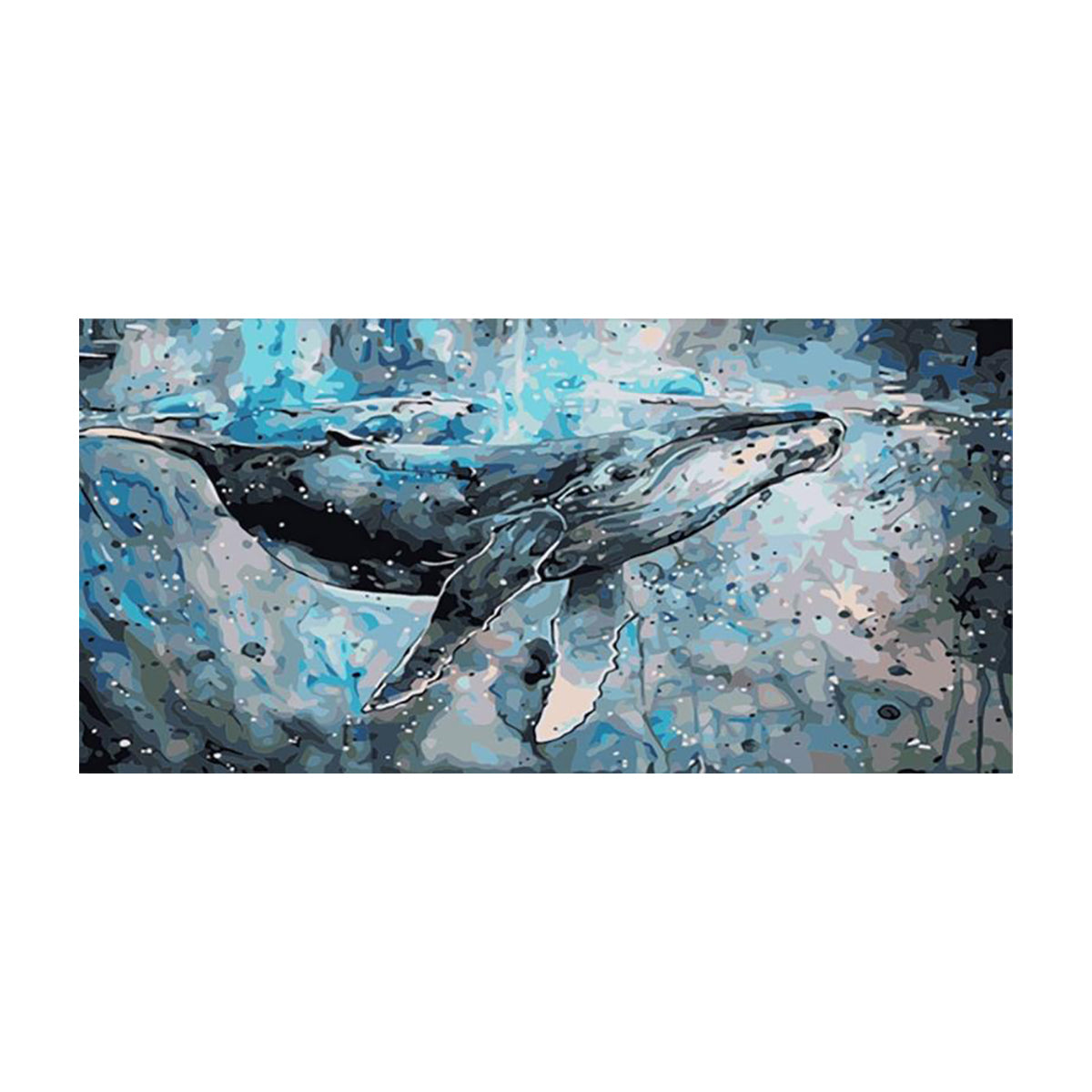 Graceful Whale in Blue - 40x50 cm paint by numbers kit