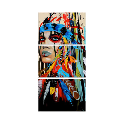 Colorful Feathered Portrait - 40x50 cm paint by numbers kit