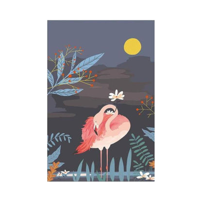 Moonlight Flamingo - 40x50 cm paint by numbers kit