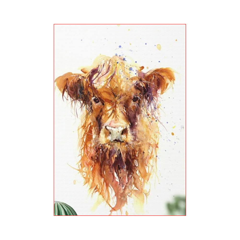Rustic Highland Cow - 40x50 cm paint by numbers kit