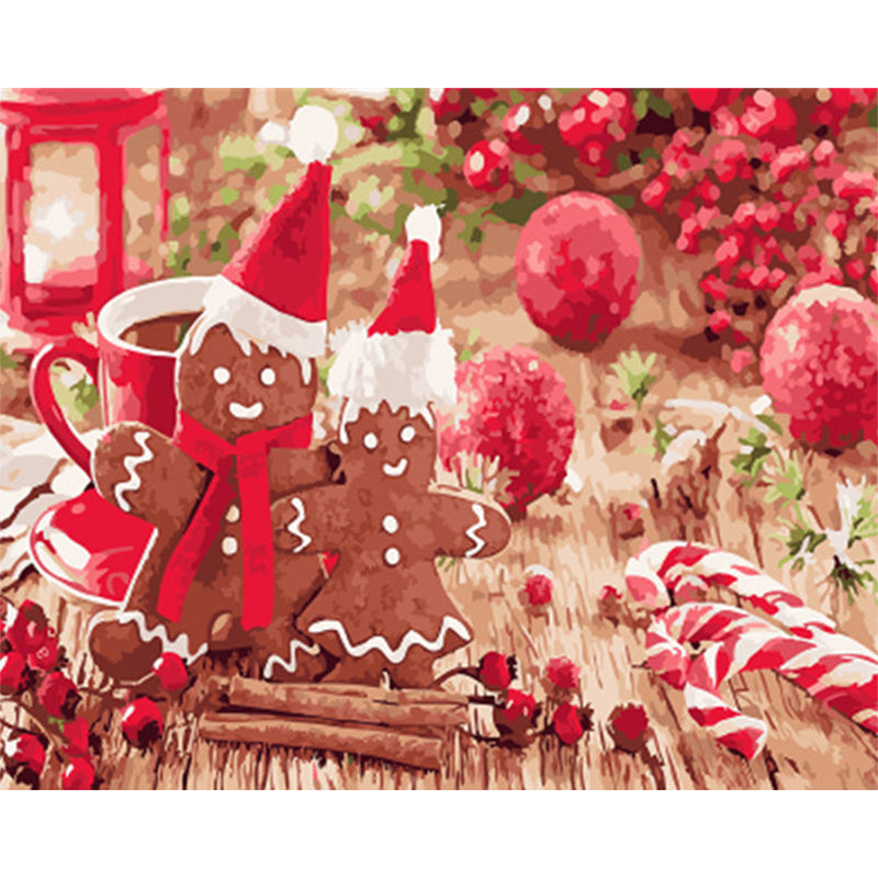 Christmas Gingerbread Friends - 40x50 cm paint by numbers kit