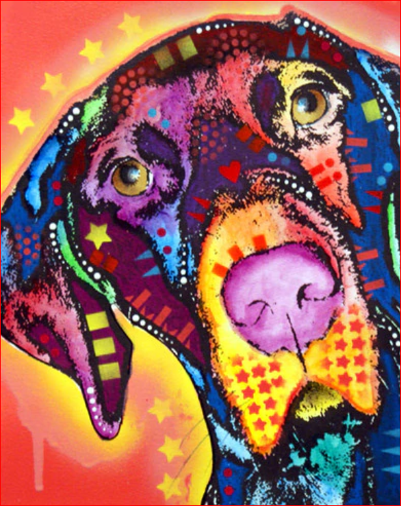 Colorful Pop Art Dog - 40x50 cm paint by numbers kit