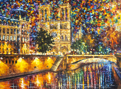 Notre Dame Night Reflections - 40x50 cm paint by numbers kit