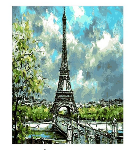 Springtime Eiffel Tower - 40x50 cm paint by numbers kit