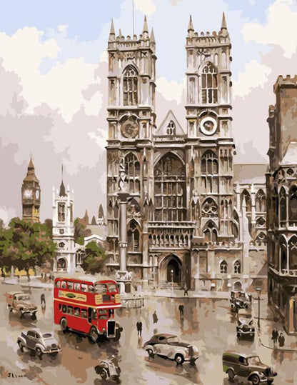 Vintage London Abbey - 40x50 cm paint by numbers kit