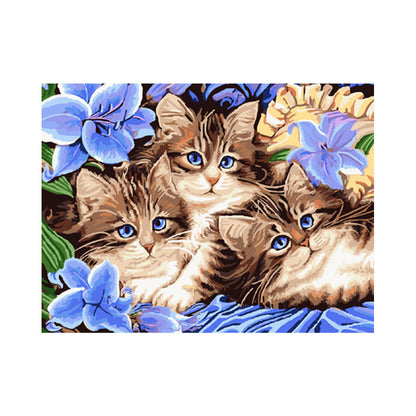Blue Eyed Kittens - 40x50 cm paint by numbers kit