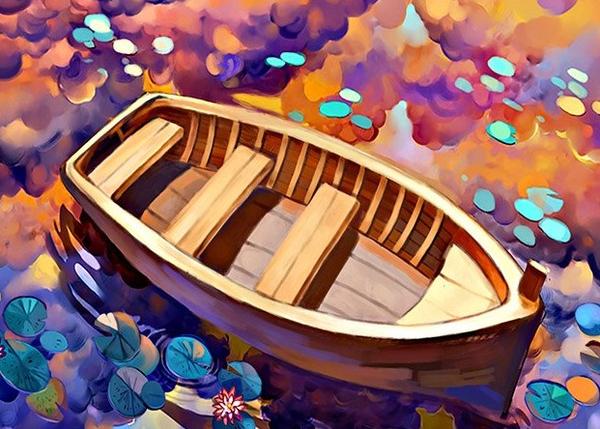 Colorful Rowboat - 40x50 cm paint by numbers kit
